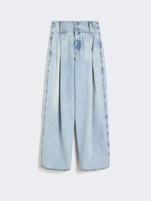 Sportmax High-waisted baggy-cut jeans - midnightblue