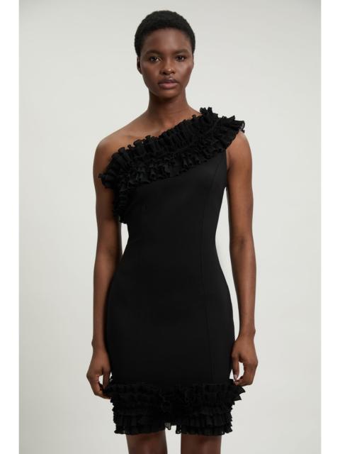 KAREN MILLEN Drama Ruffle Asymmetric Mini Dress
