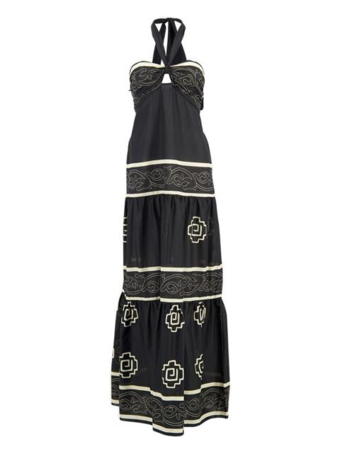 Johanna Ortiz Orilla Del Mar halter-neck tiered maxi dress