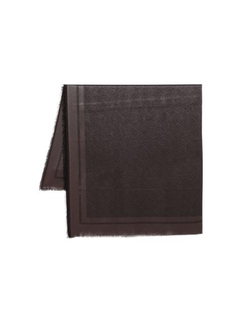 ELISABETTA FRANCHI fringed patterned scarf