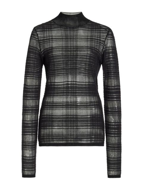 Proenza Schouler Stefanie Plaid Knit Sweater black