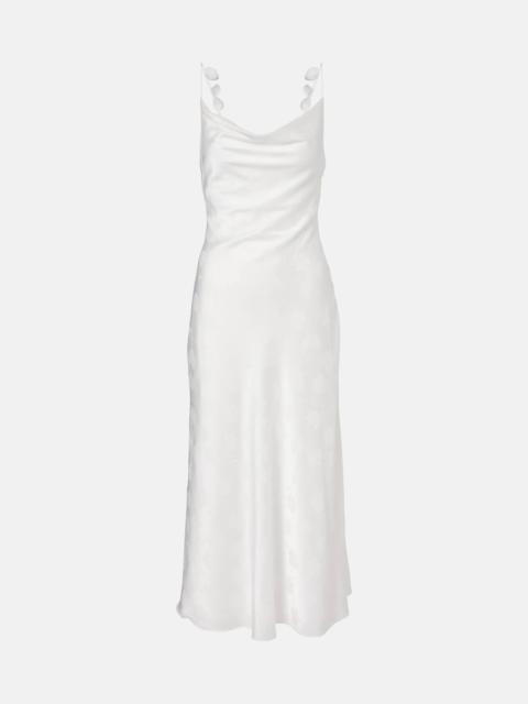 ROTATE Bridal satin midi dress