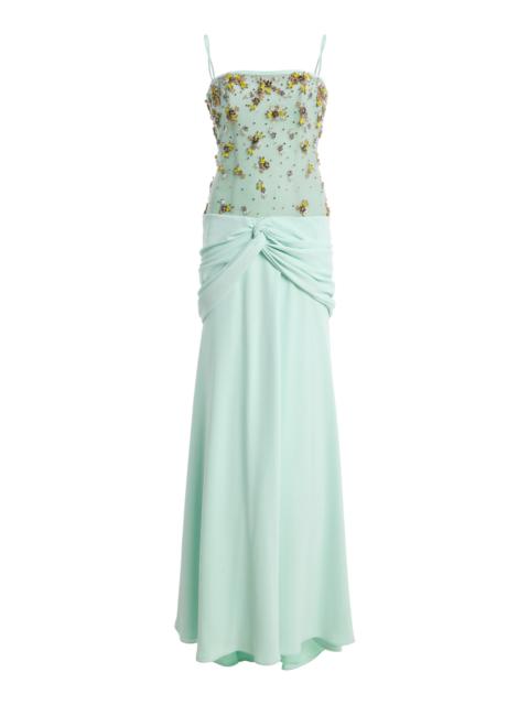 COSTARELLOS Nisa Embellished Tulle Mini Dress multi