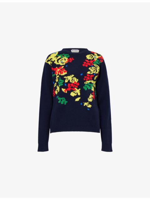 JW Anderson JW Anderson x Pringle Floral Round-Neck Wool Jumper