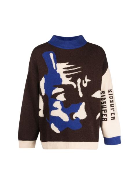 KidSuper Jazz Club intarsia-knit sweatshirt