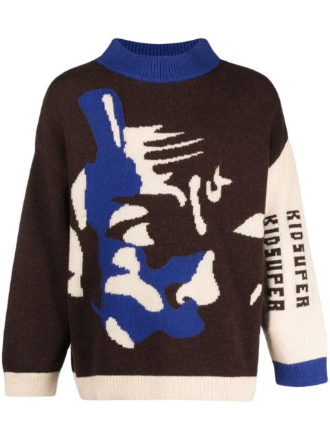 KidSuper Jazz Club intarsia-knit sweatshirt