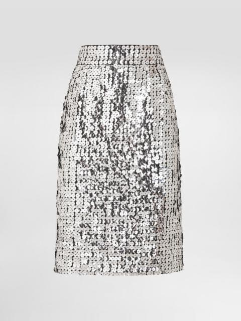 Dolce & Gabbana Straight skirt with sequins