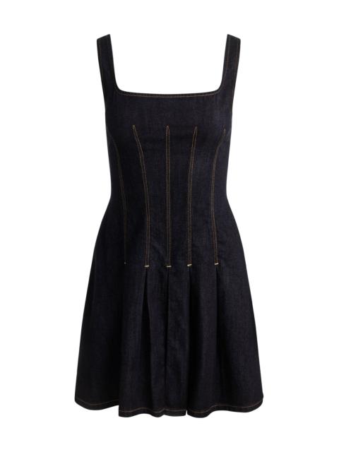 Alice + Olivia HOLLIS DENIM MINI DRESS