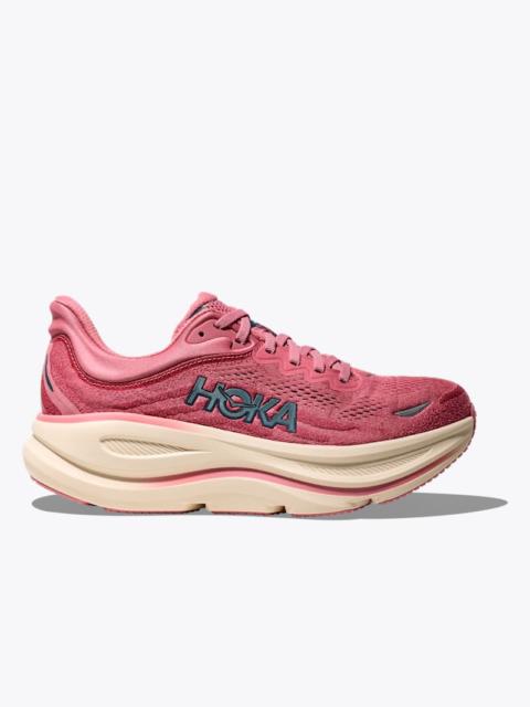 HOKA Women's Bondi 9 Shoes in Lingonberry/Cranberry