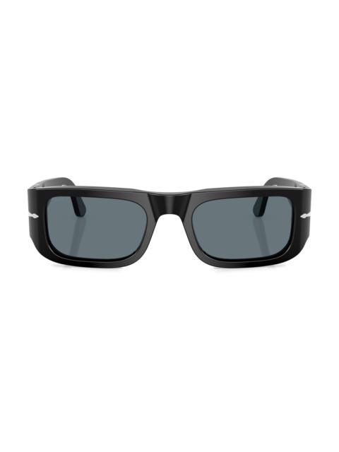 Persol Men's 55MM Square Pillow Sunglasses - Black