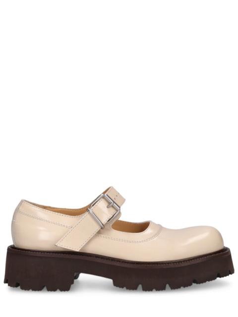 MM6 Maison Margiela 30mm Side Court leather Mary Jane flats