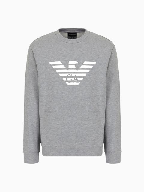 Modal-blend sweatshirt with logo print