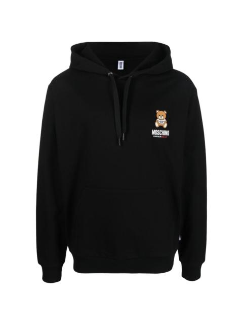 logo-print drawstring hoodie