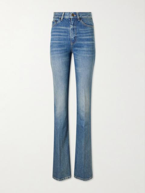 SAINT LAURENT New Clyde High-waisted Straight-leg Pants
