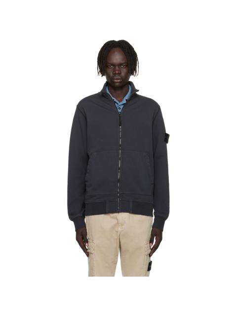 Stone Island Gray 6100063 Organic Cotton Fleece Jacket