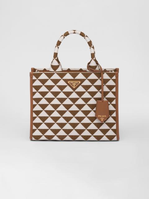 Small Prada Symbole jacquard fabric handbag