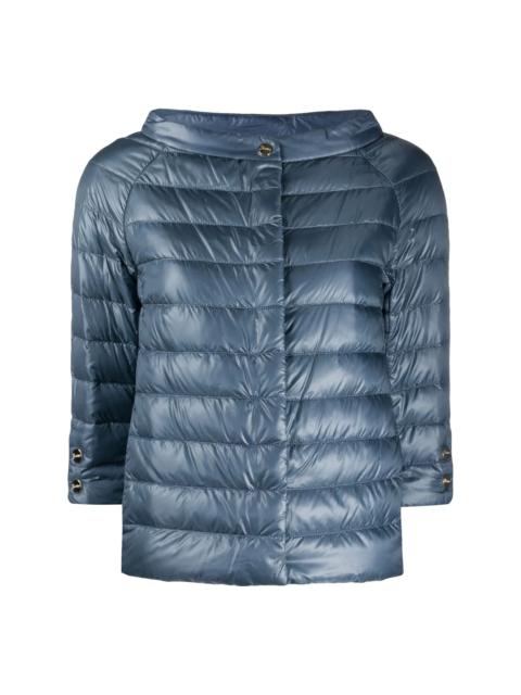 Herno high-shine half-length sleeved jacket