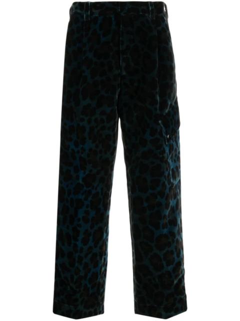 OAMC Combine leopard-print cargo trousers