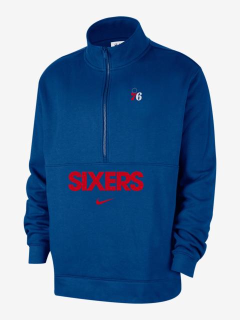 Nike Philadelphia 76ers Club Courtside Men's Nike NBA 1/2-Zip Top