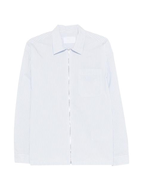 Prada Prada Striped Zip-up Shirt