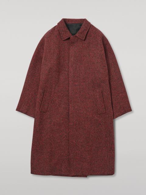 Johnstons of Elgin Brodie Wool Car Coat | Red Herringbone