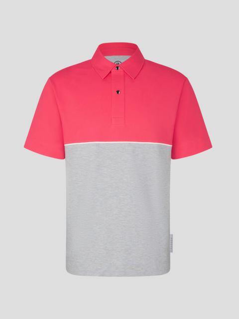 BOGNER Tristan Polo shirt in Pink/Light gray