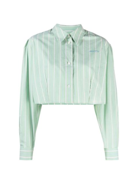 Marni stripe-pattern cropped shirt