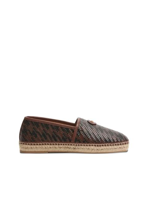 Valentino woven leather VLogo Signature espadrilles