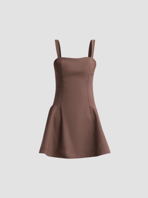 SIMKHAI Women's Sadie A-Line Mini Dress - Chocolate