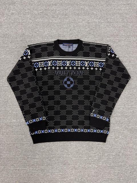 Louis Vuitton Louis Vuitton Black Blue Plaid Wool Sweater