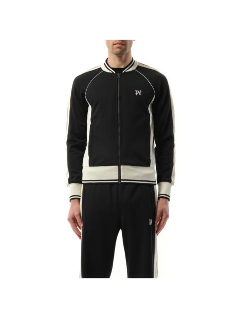 Palm Angels New Monogram Track Jacket in Black/Off White