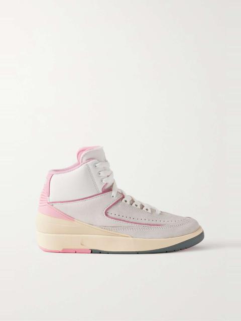 Jordan Air Jordan 2 Retro canvas-trimmed suede high-top sneakers