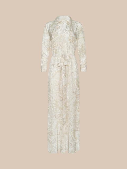 L'AGENCE Cameron Silk Shirt Dress