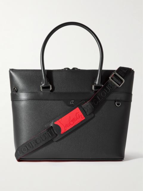 Christian Louboutin Kabiker 2.0 Rubber-Trimmed Full-Grain Leather Tote Bag