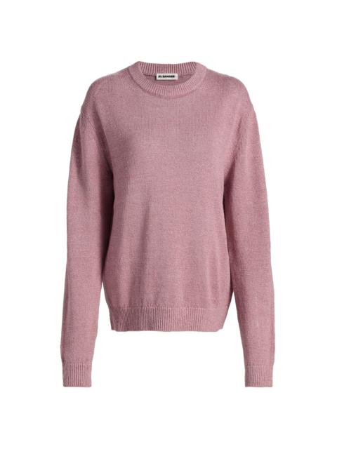 Jil Sander Women's Hemp-Silk Crewneck Sweater - Twilight