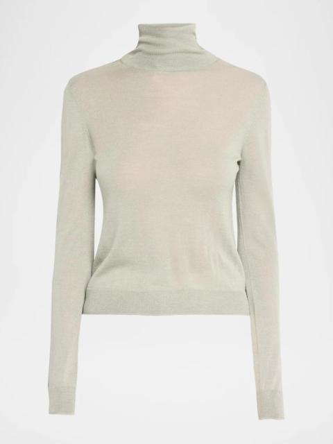 Vince Turtleneck Cashmere-Silk Sweater