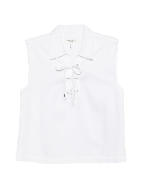 rag & bone Fiona lace-up top