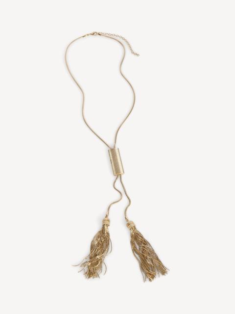 Balmain Long brass tassel necklace