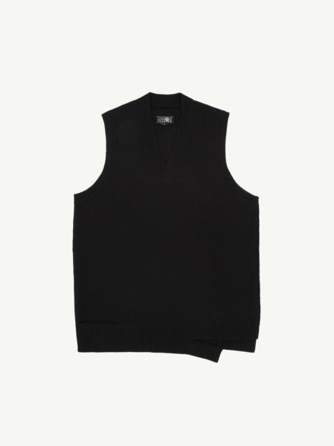 MM6 Maison Margiela Distressed Wool Mini Dress