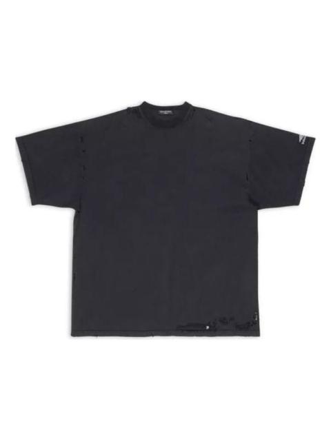 BALENCIAGA Balenciaga 3B Sports Icon Repaired Oversized T-Shirt 'Washed Black' 704056TMVA59034