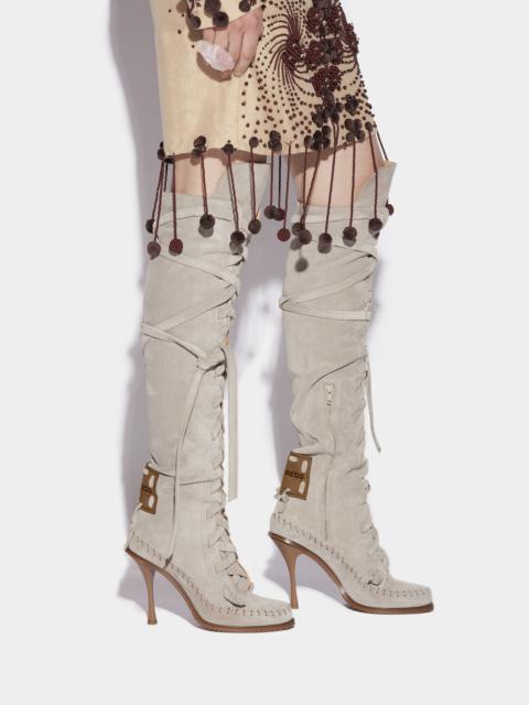 DSQUARED2 FRINGES HEELED BOOTS