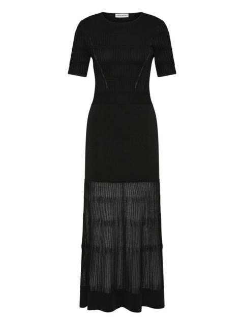 REBECCA VALLANCE Liana midi ribbed dress