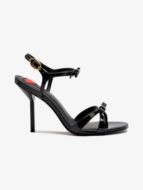 Larroudé Brooks Sandal In Black Patent Leather