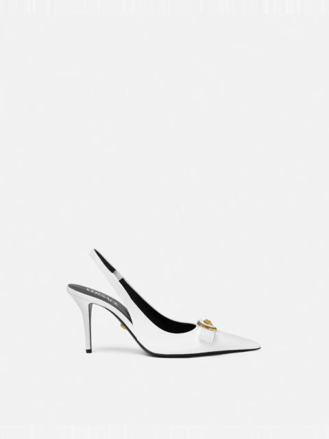 VERSACE Gianni Ribbon Slingback Pumps 85 mm
