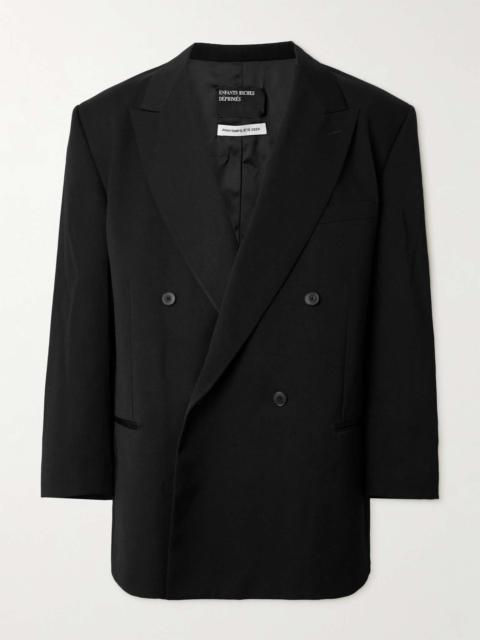 Boiler Room Oversized Double-Breasted Wool-Gabardine Blazer