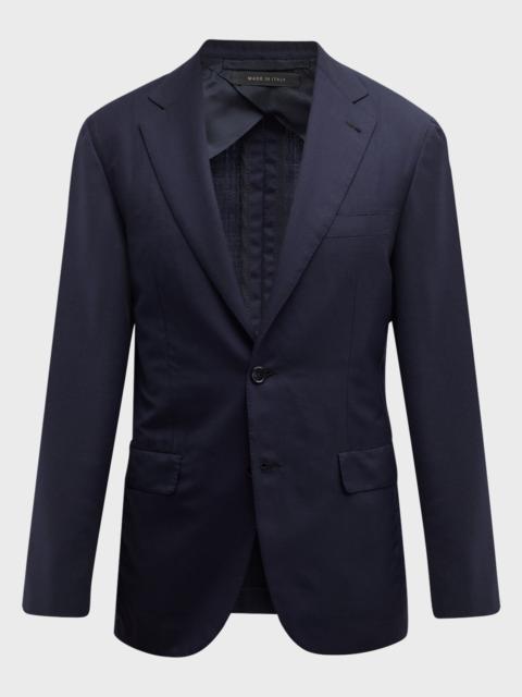 Brioni Men's Solid Wool-Silk Blazer