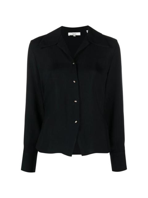 Vince oversized-collar long-sleeved blouse