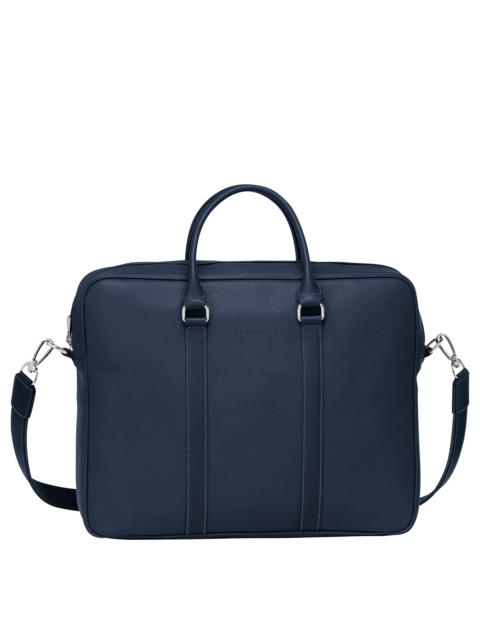Longchamp Le Foulonné M Briefcase Navy - Leather