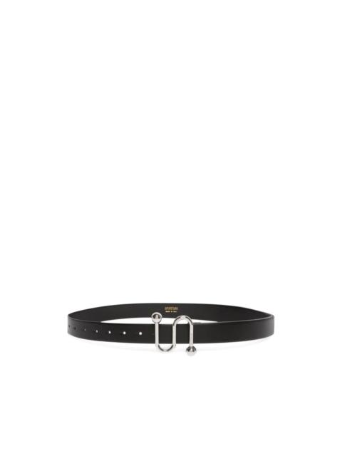 Max Mara metal trim leather belt