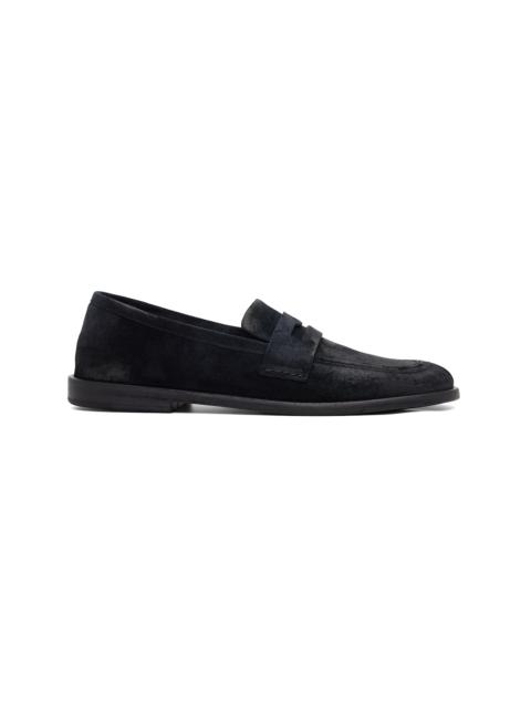 Marsèll Navy Stesa Reversed Leather Loafers
